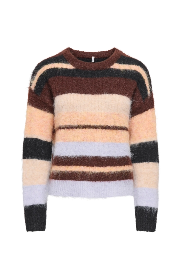 onlperil ls o-neck cc knt pinecone str.mu