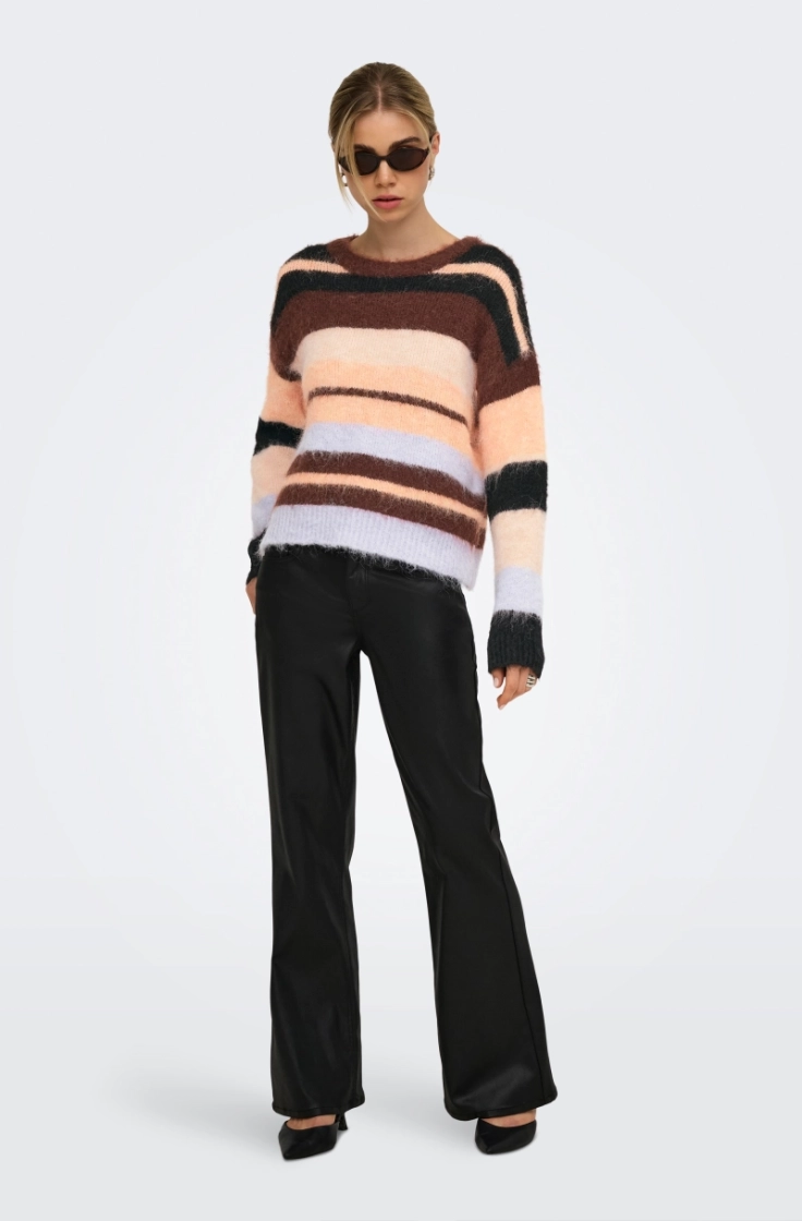 onlperil ls o-neck cc knt pinecone str.mu