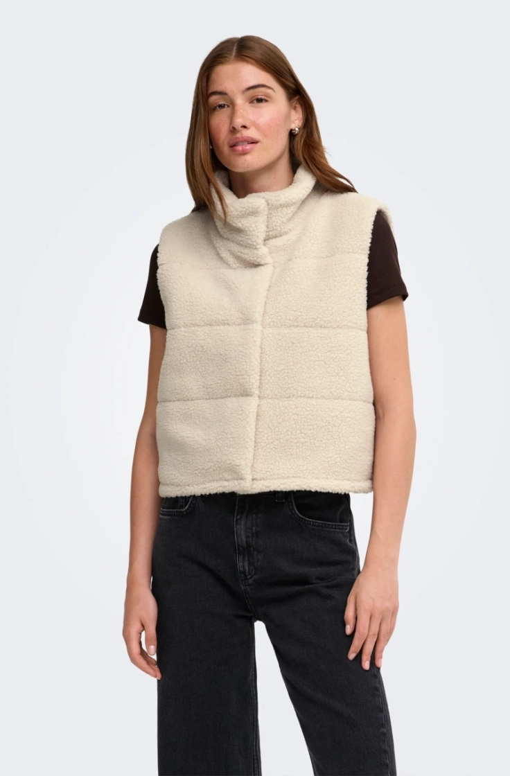 onlsandra teddy waistcoat otw pumice stone