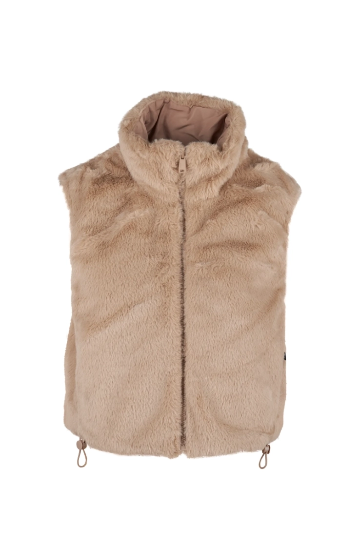 onldana faux fur rev.waistcoat silver mink