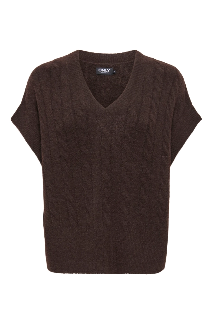 onlmelody vest knt coffee bean mel