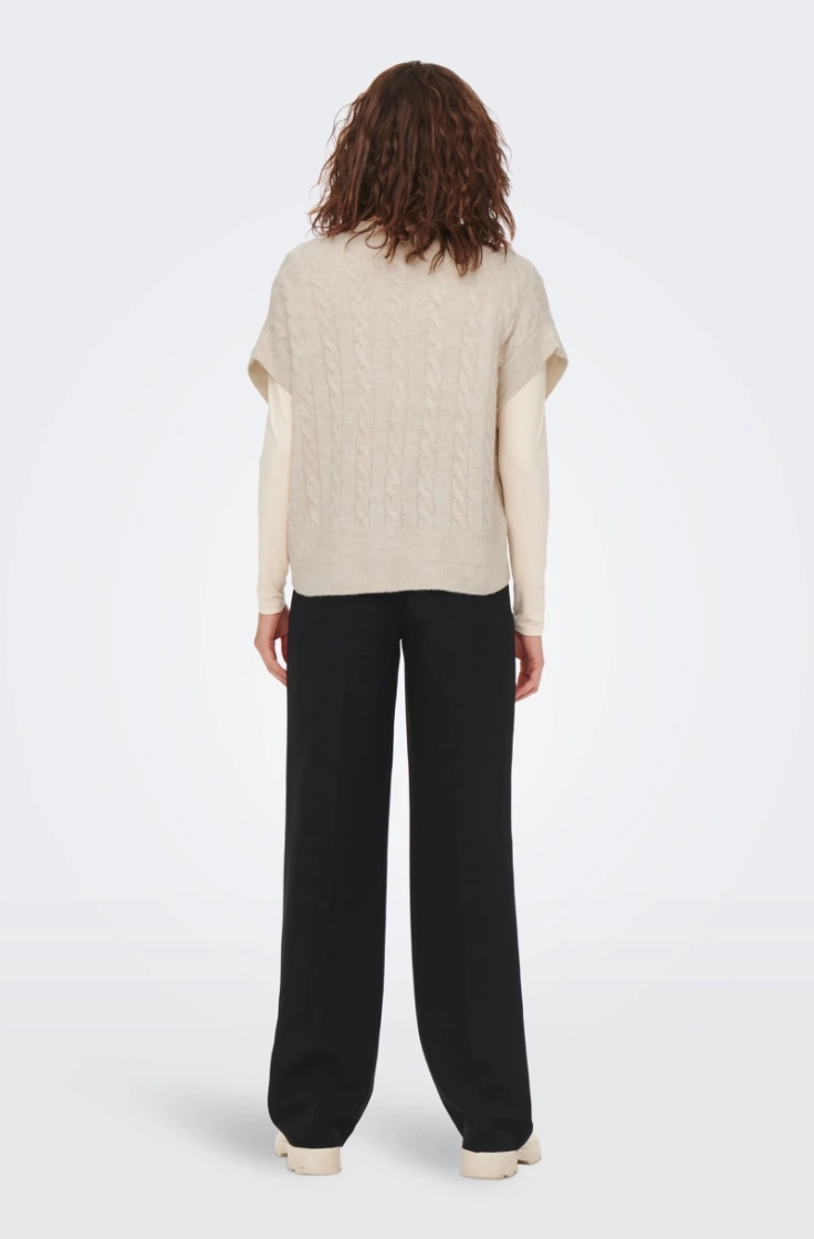 onlmelody vest knt oatmeal melange