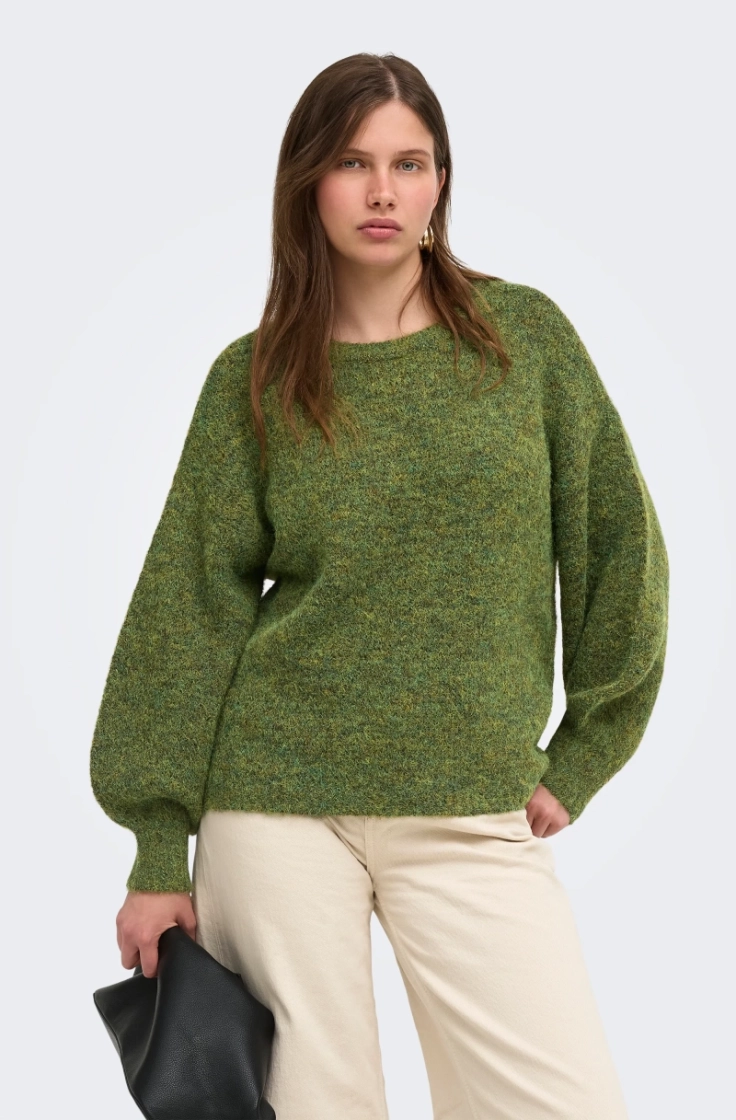 onlnellie ls o-neck knt forest night me