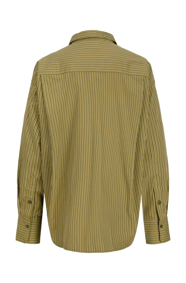 jxjamie ls relaxed poplin shir green moss nutr