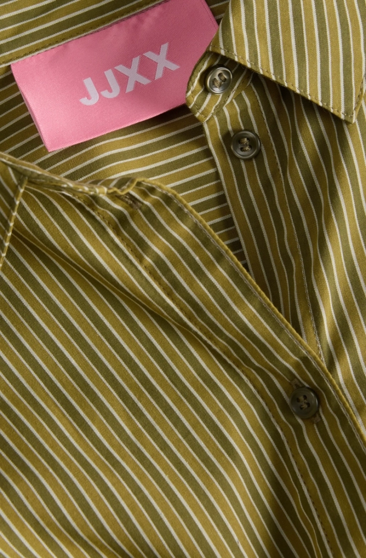 jxjamie ls relaxed poplin shir green moss nutr
