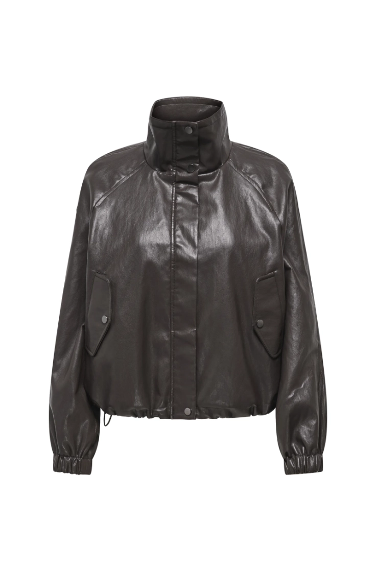 onlmini faux leather jacket cc raven