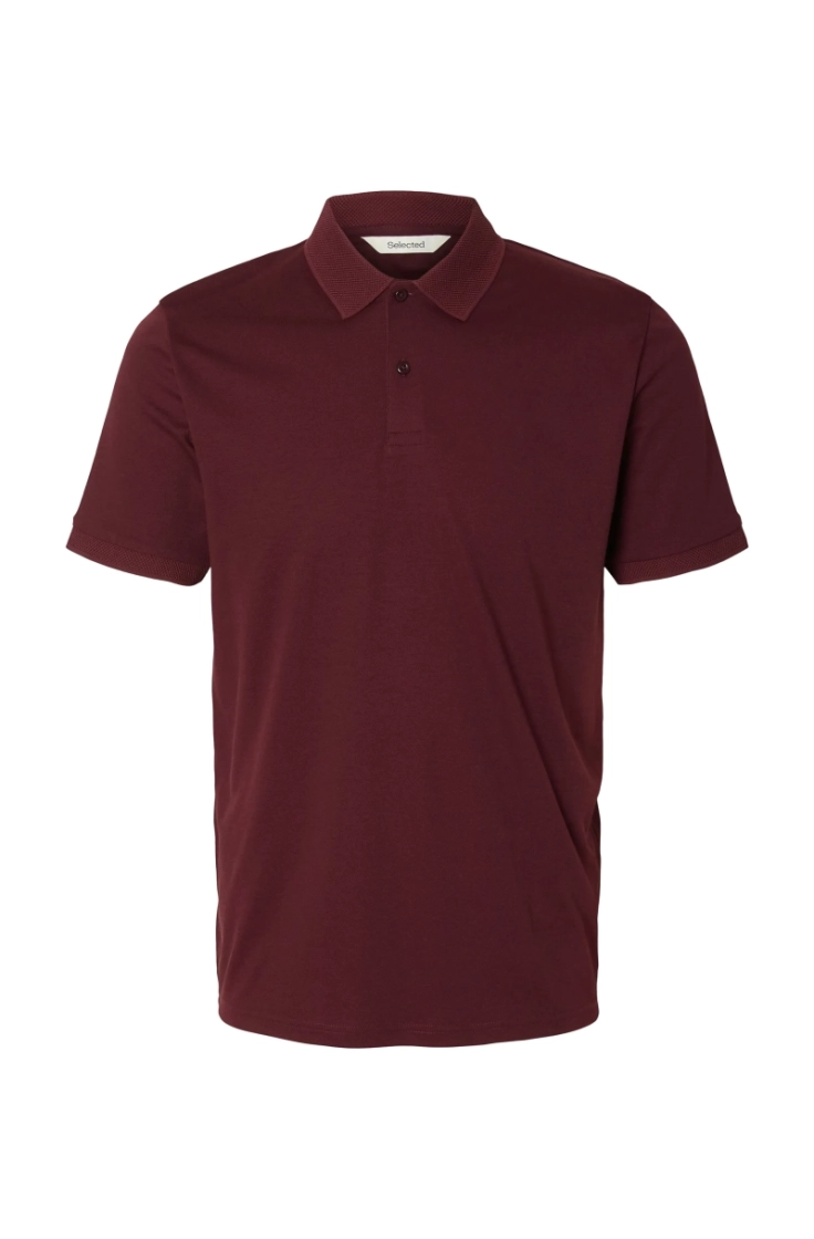 slhfave button ss polo tawny port