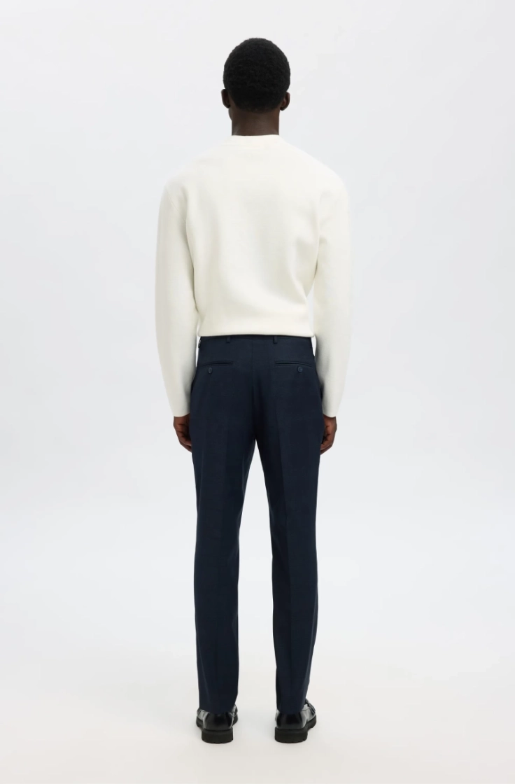 slhslim-neil chk trs b dark navy check