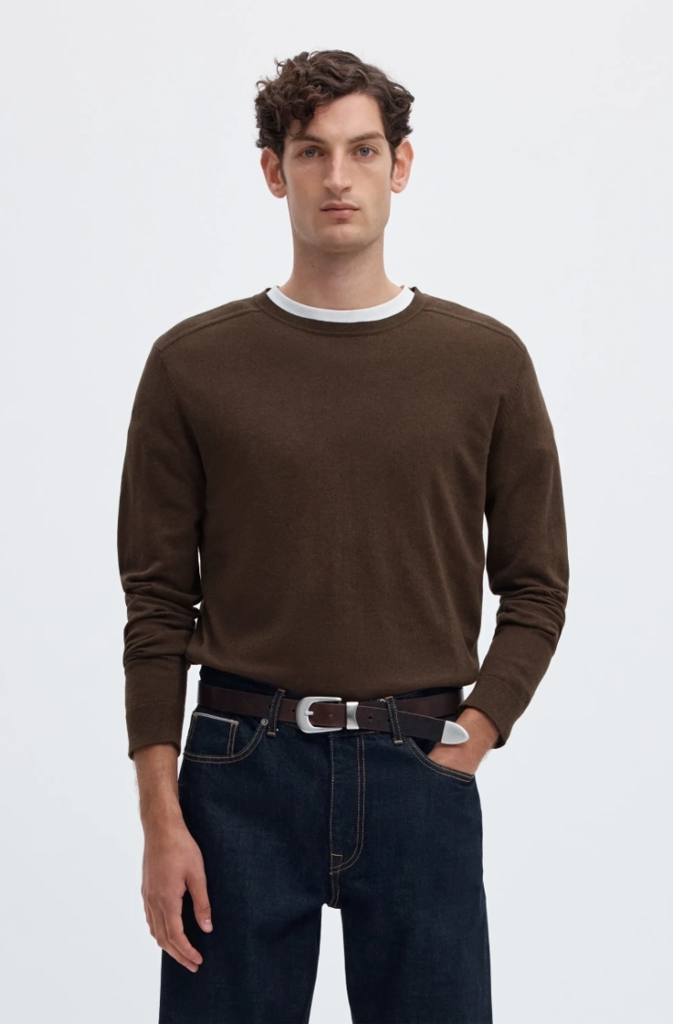slhberg crew neck delicioso melan