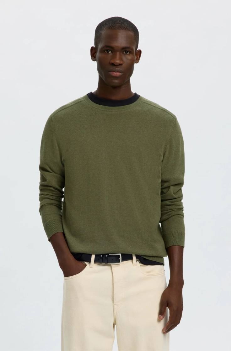 slhberg crew neck kalamata melang