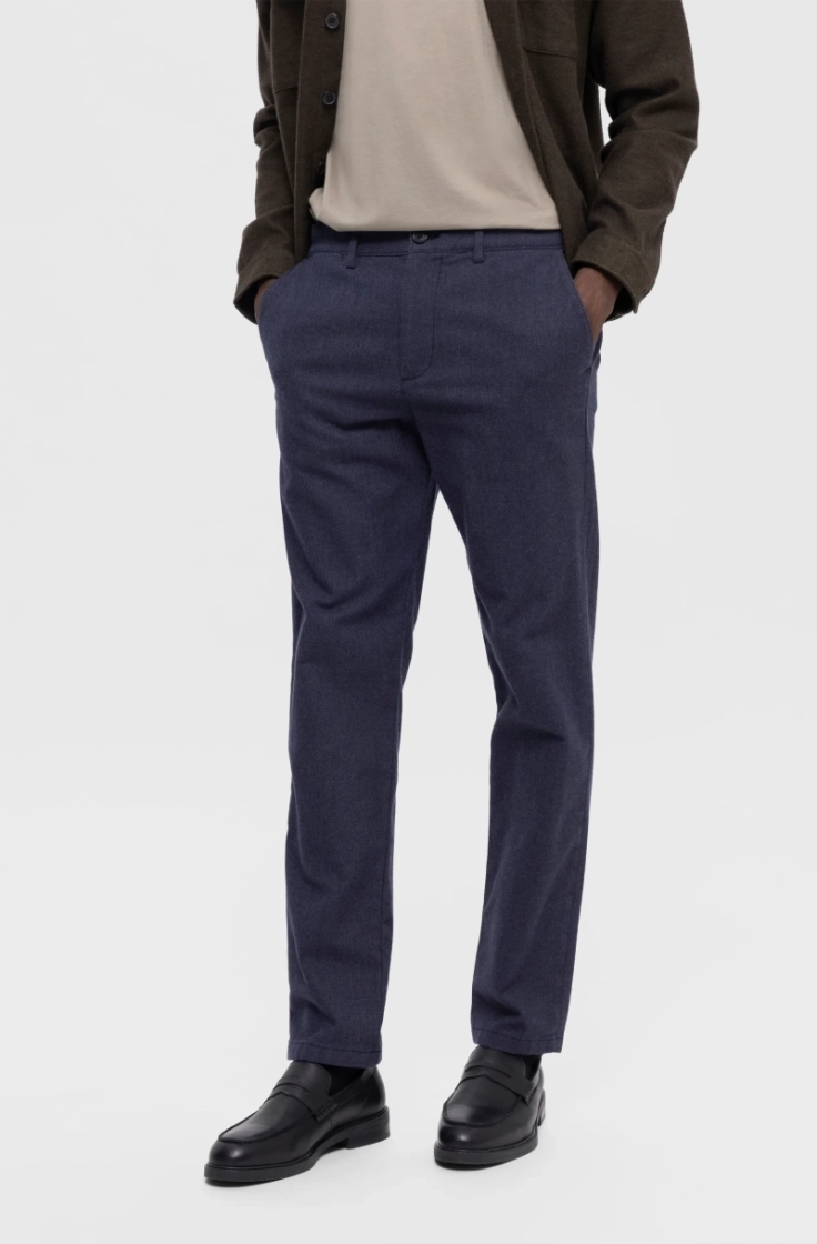 slh175-slim miles brushed pant dark sapphire s