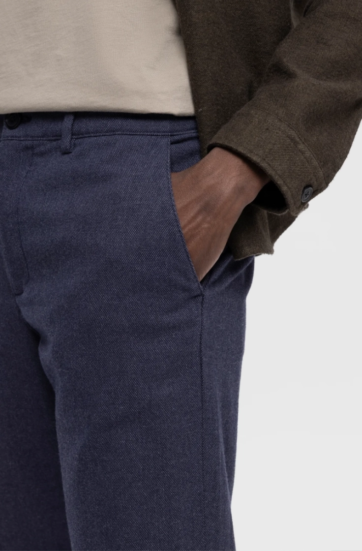 slh175-slim miles brushed pant dark sapphire s