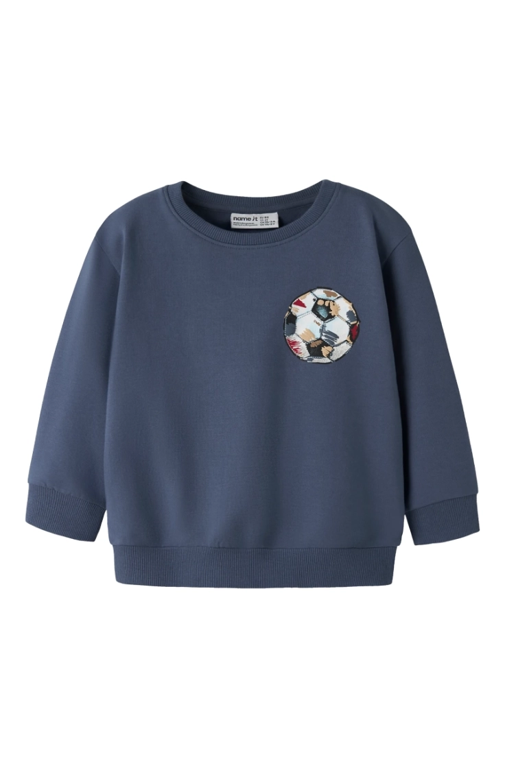 nmmlouie ls nreg sweat bru box vintage indigo