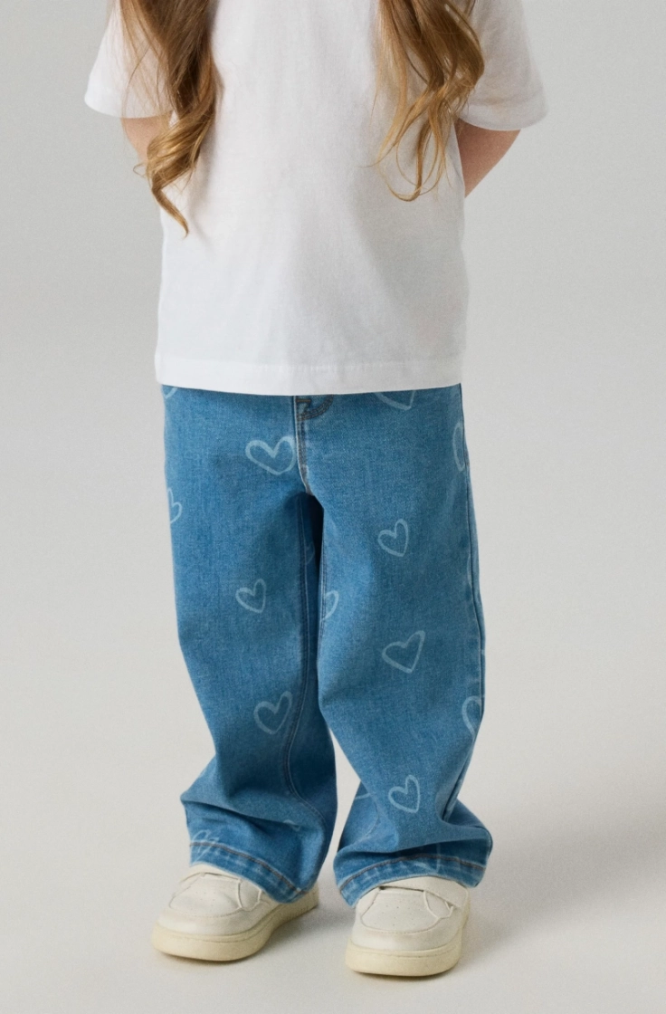 nmfrose wide aop jeans 4044-on medium blue den
