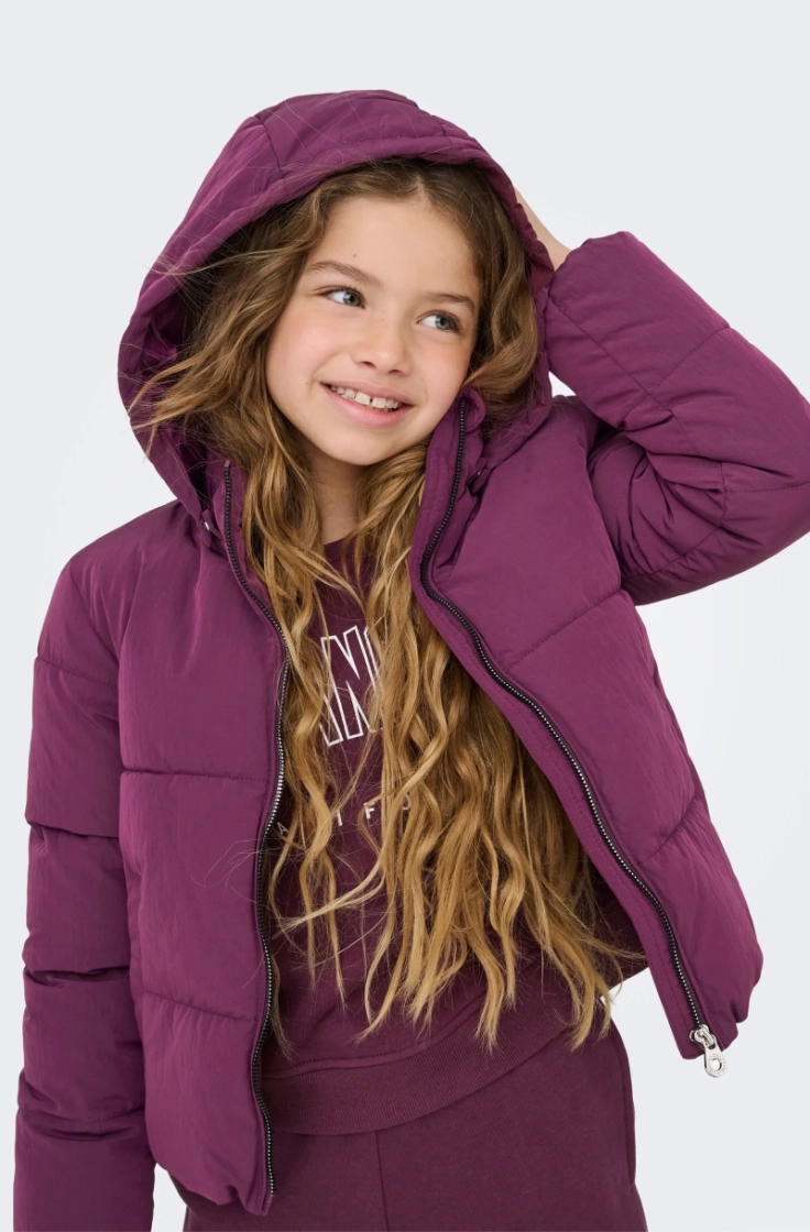 kogdolly life sht puffer jacke mauve wine