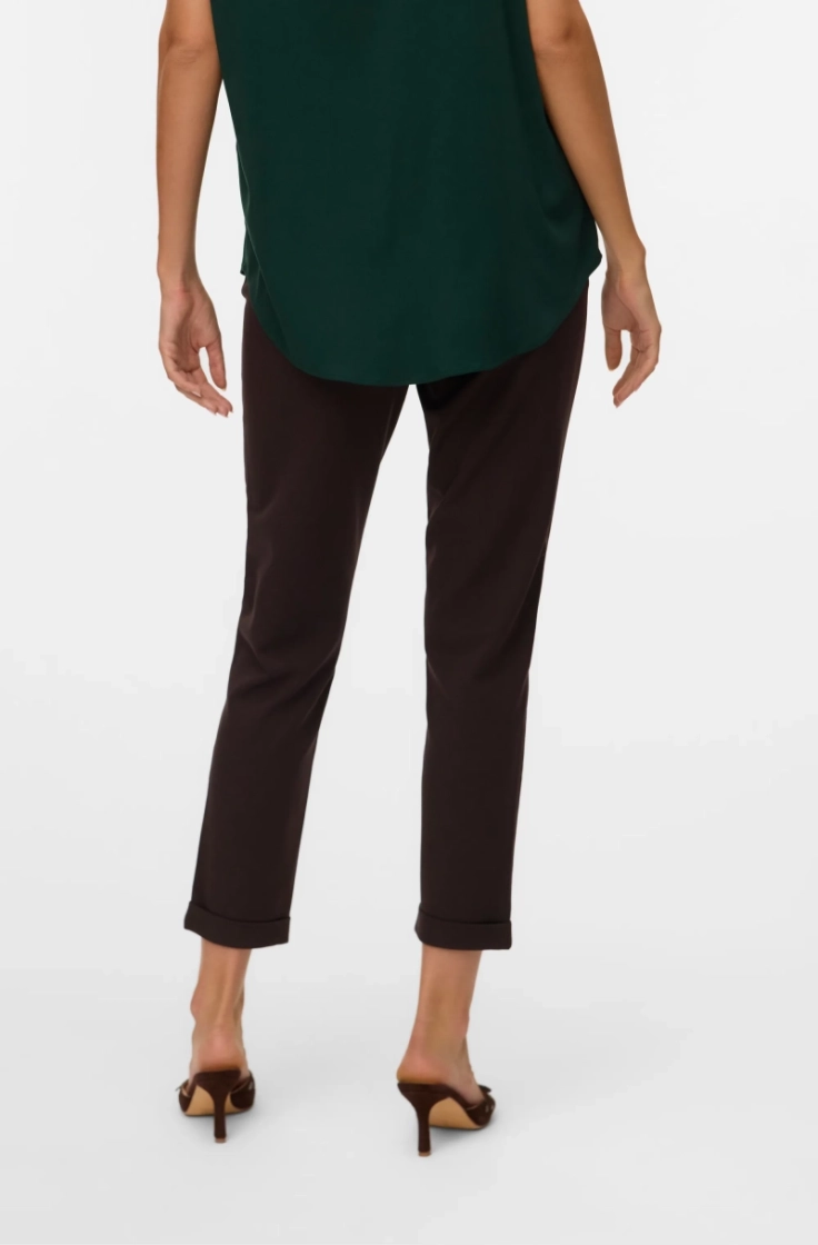 vmmaya mw loose solid pant chocolate torte