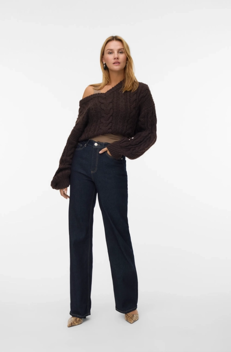 vmtessa hr wide jeans ra369 ga dark blue denim