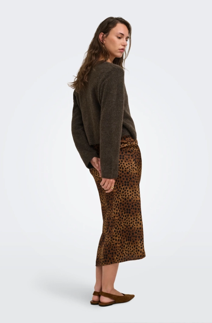 onlliva ls v-neck wrap nca knt chocolate torte