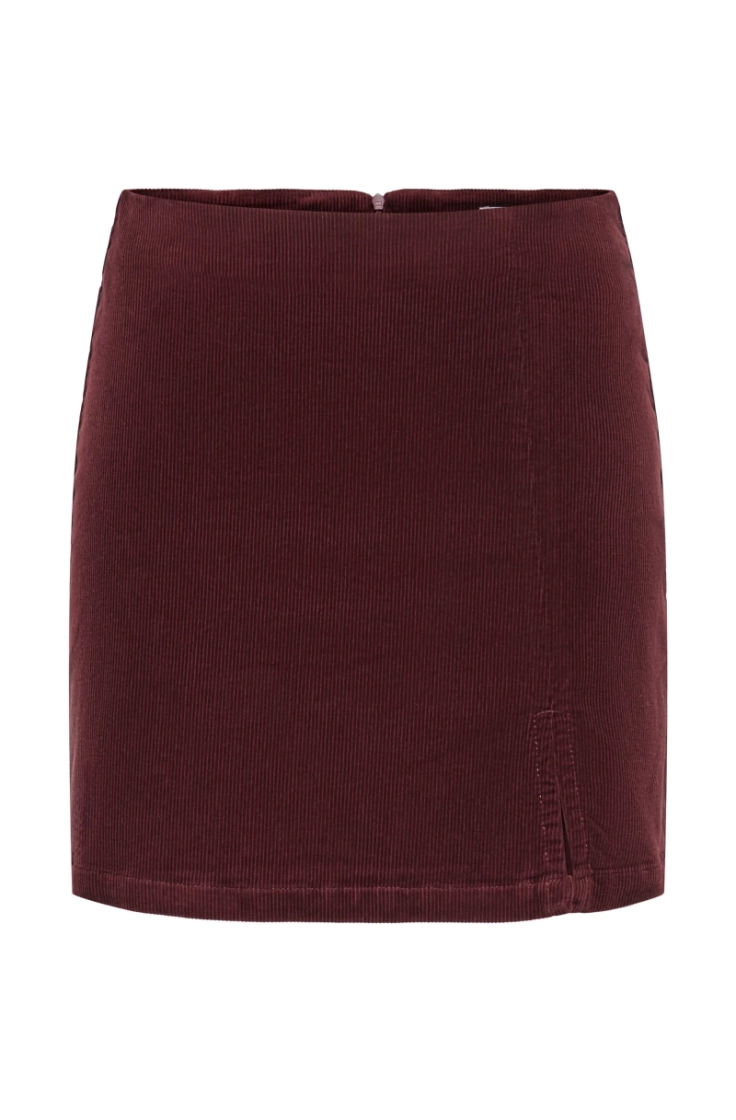 onlflora hw cord short slit sk rum raisin