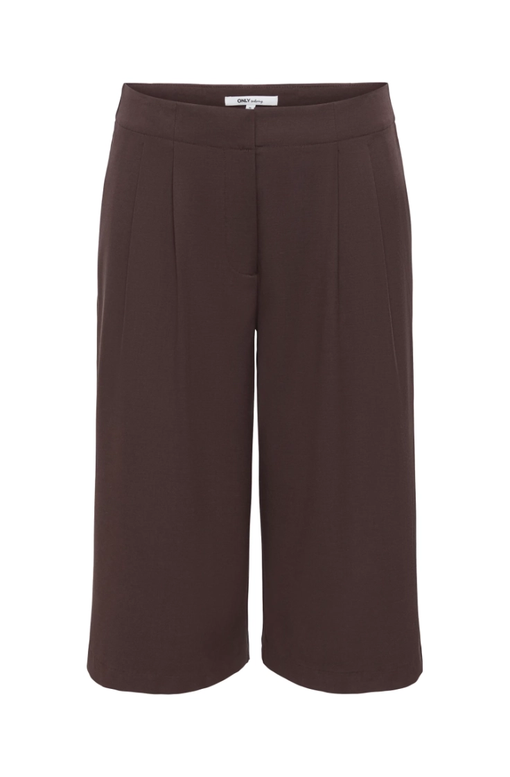 onlkamia hw pleat bermuda shor coffee bean mel