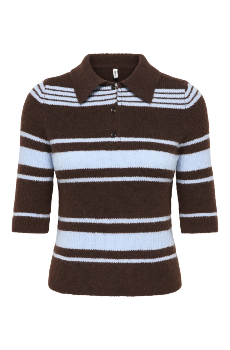 onllouisia ss collar polo knt coffe bean str.