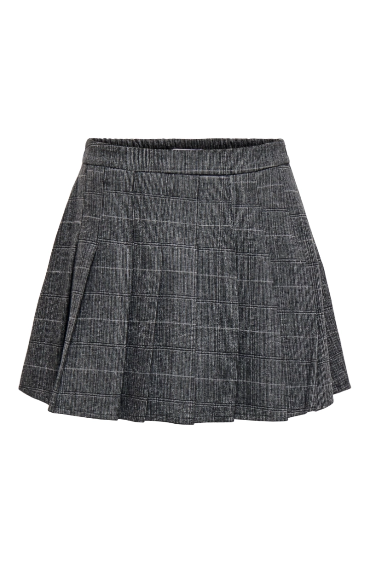 onlchelsea check skirt pnt dark grey melan
