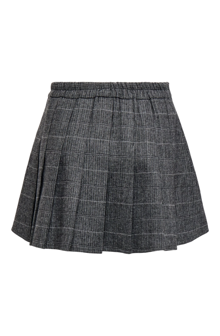 onlchelsea check skirt pnt dark grey melan