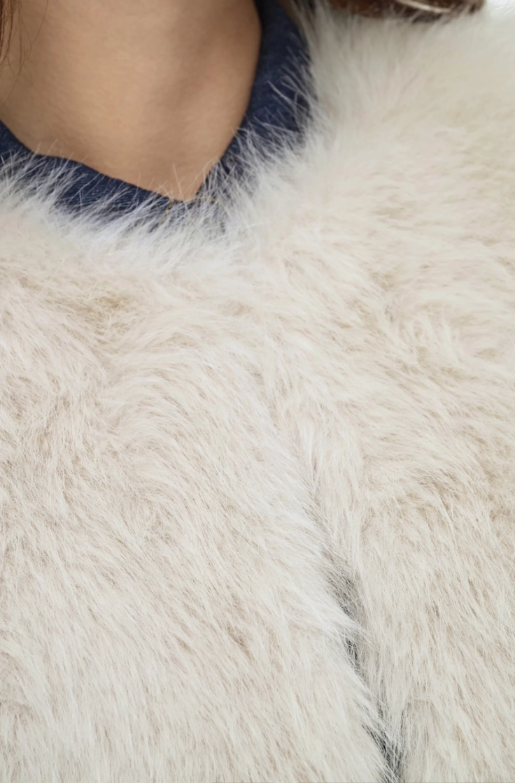 jdyora faux fur waistcoat otw  birch