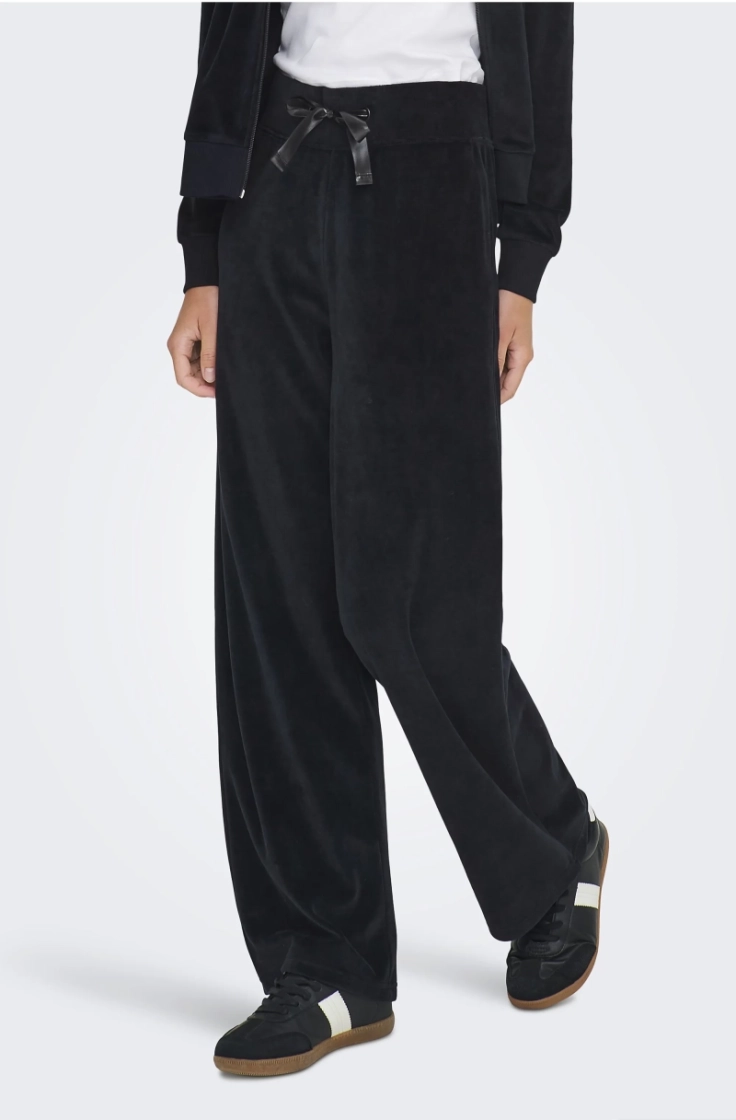 jdyvida velvet pant jrs dia black