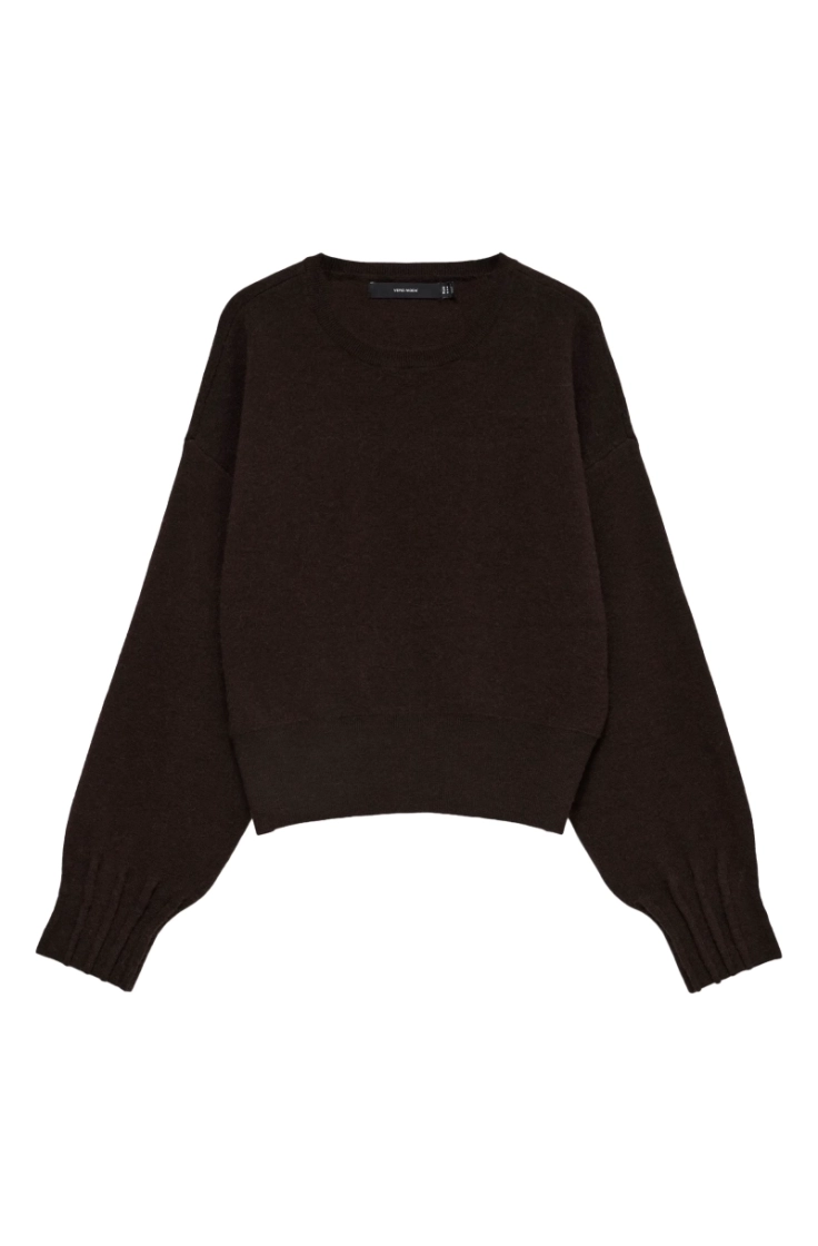 vmkacy ls o-neck pullover chocolate torte