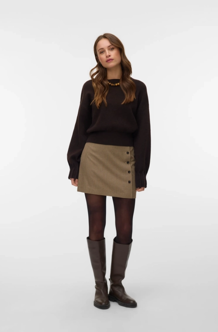 vmkacy ls o-neck pullover chocolate torte