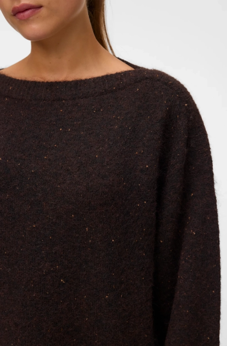 vmetta ls boatneck pullover chocolate torte
