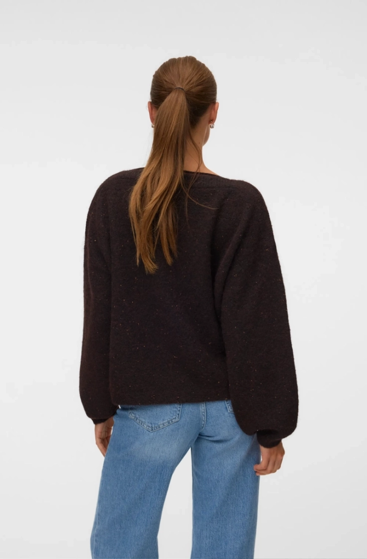 vmetta ls boatneck pullover chocolate torte