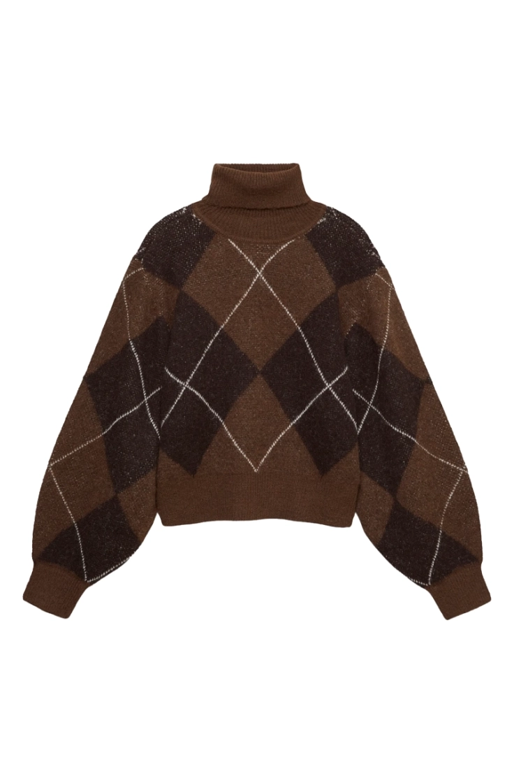 vmdarla ls rollneck pullover cocoa brown w.c
