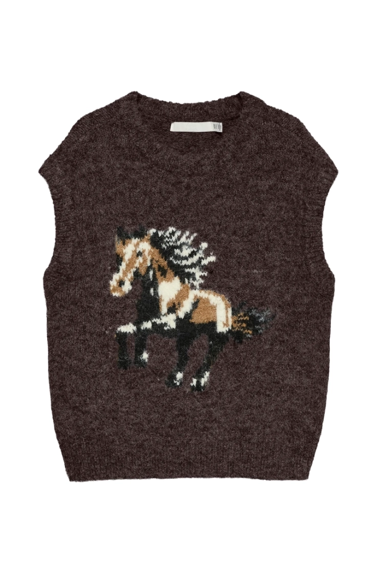 vmarianna sl o-neck vest prm chocolate torte
