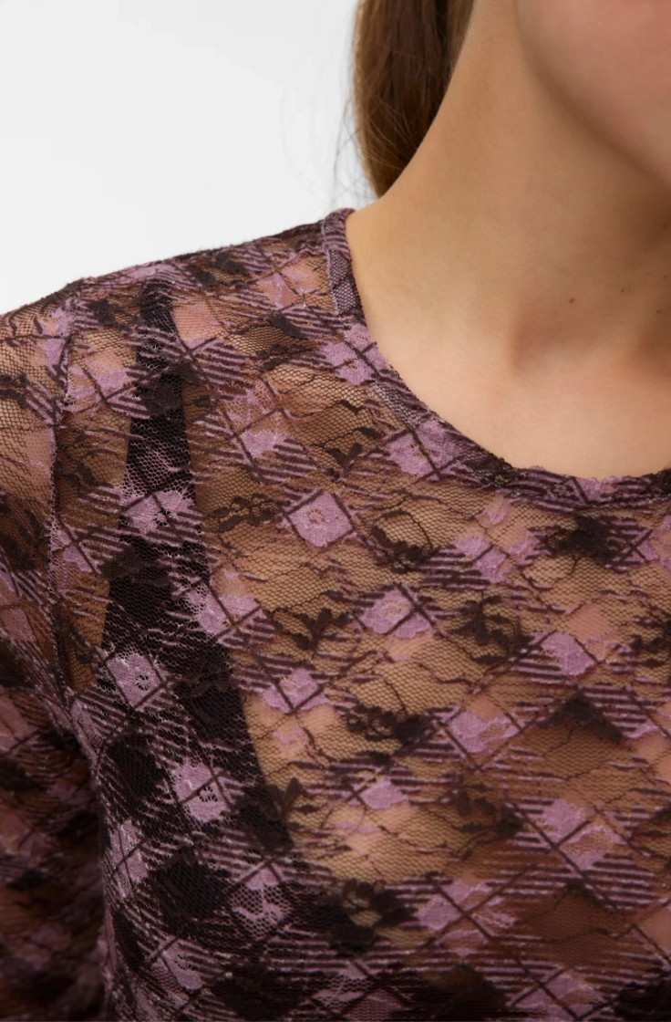 vmbonita ls o-neck top jrs elderberry choc