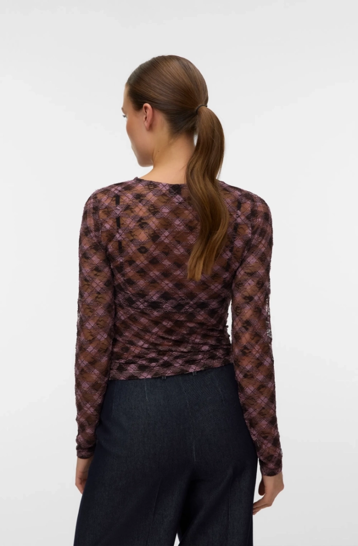 vmbonita ls o-neck top jrs elderberry choc