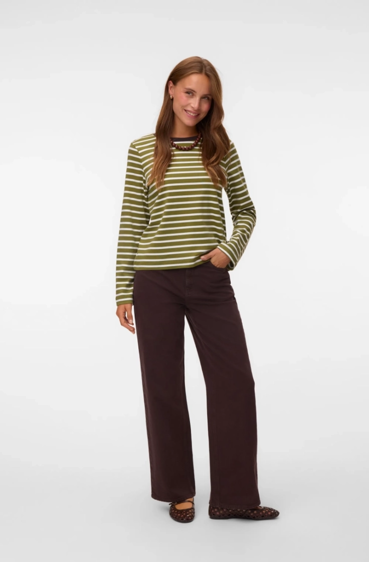 vmbopha ls o-neck contrast top sphagnum str.sn