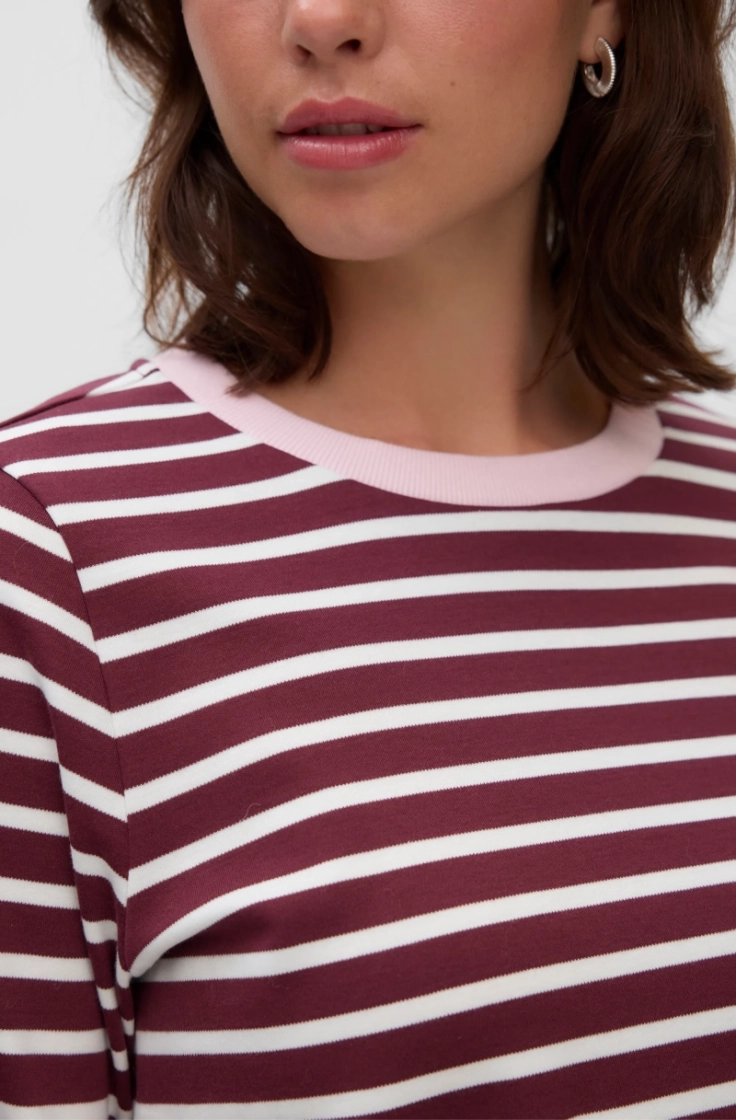 vmbopha ls o-neck contrast top windsor wine st