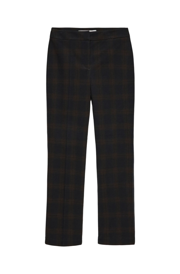 vmmalli hw straight check pant navy blazer cho