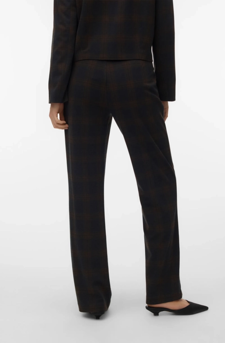 vmmalli hw straight check pant navy blazer cho