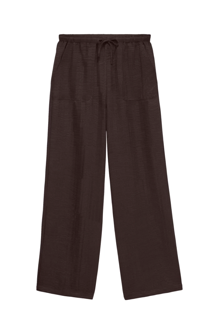 vmmelaney hw loose pant wvn chocolate torte