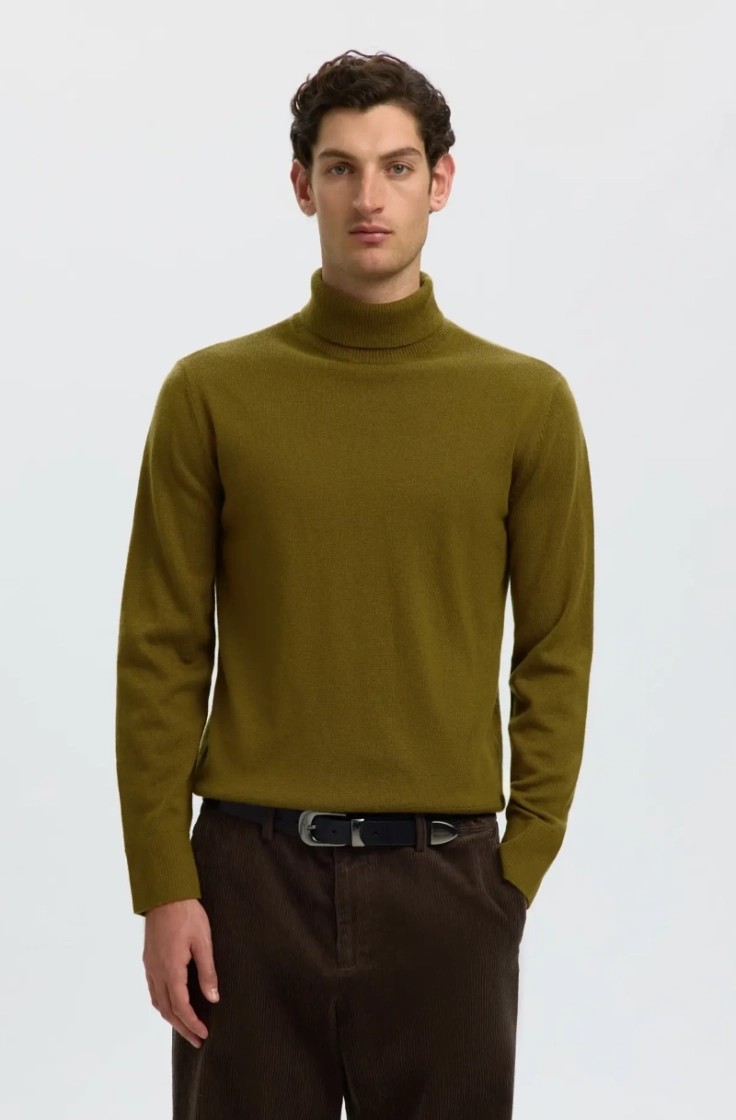 slmtray brushed ls knit merino fir green