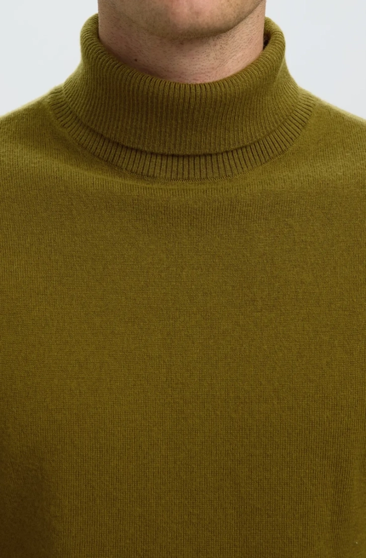 slmtray brushed ls knit merino fir green