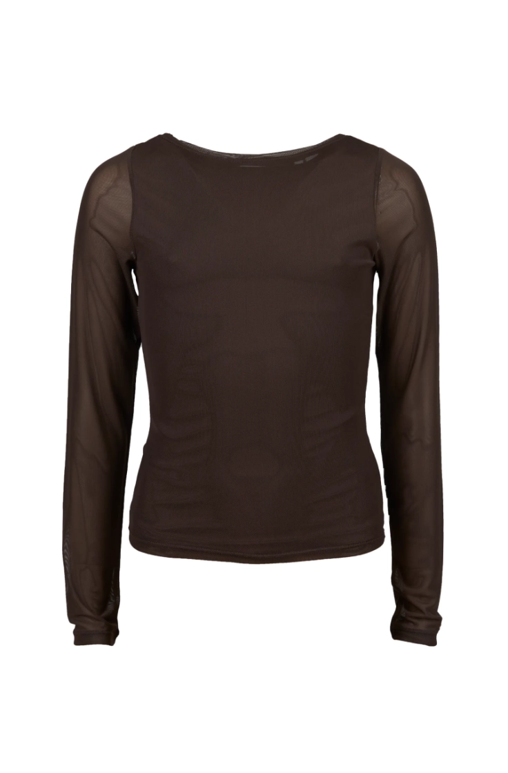 jxminna mesh ls boatneck top w demitasse