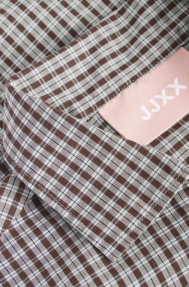 jxasta ls clean check shirt wv chocolate truff