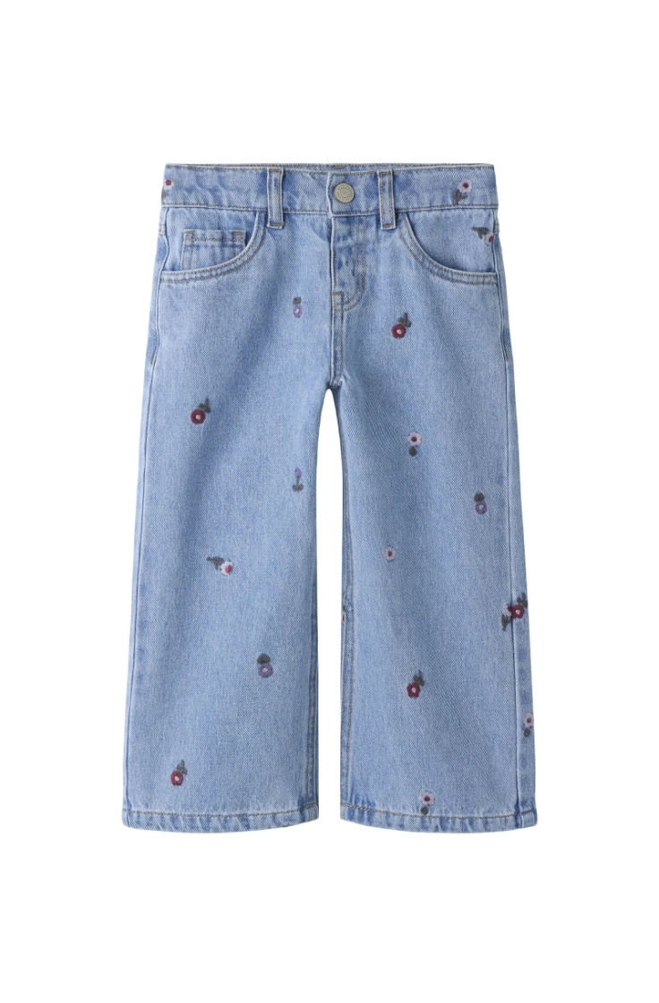 nmfrose wide emb jeans 4711-za medium blue den