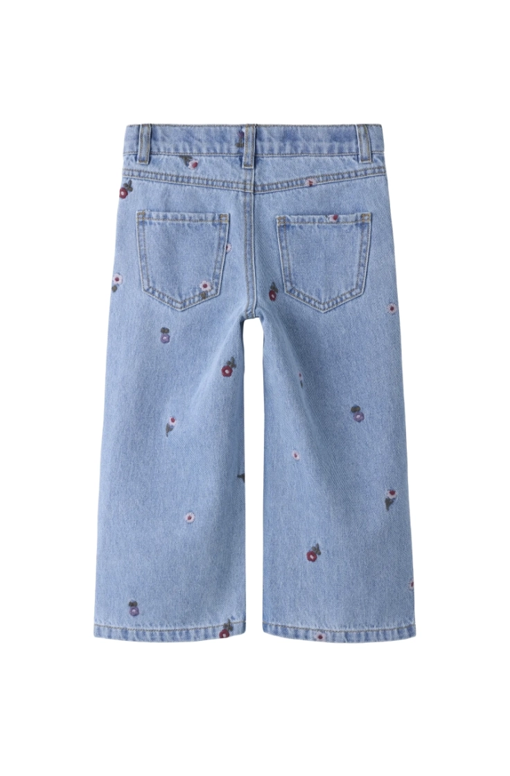 nmfrose wide emb jeans 4711-za medium blue den