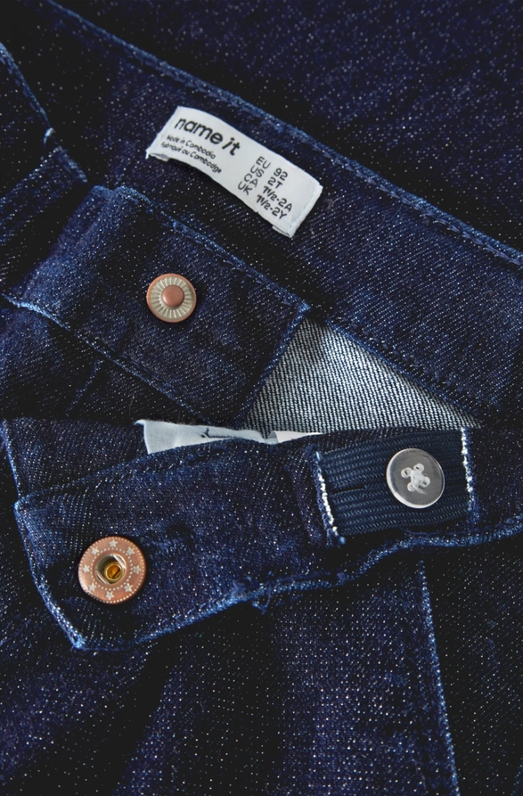 nmfrose wide glitter jeans 120 dark blue denim