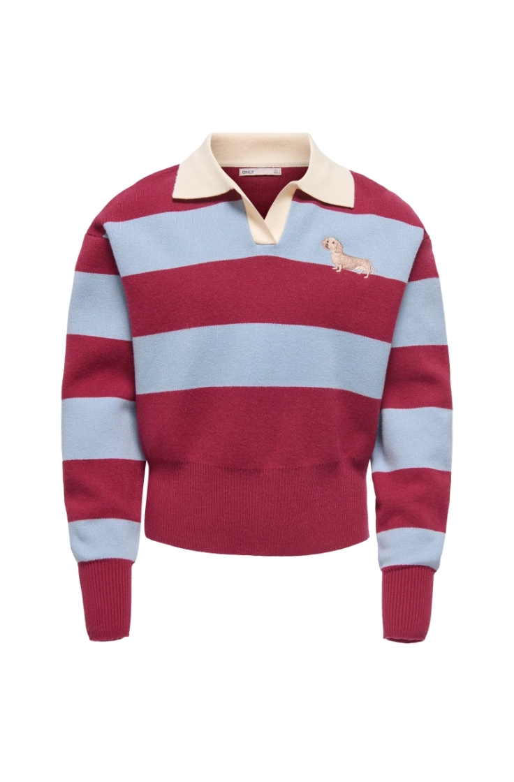 kogalvilife polo ls o-neck knt rumba red str.d